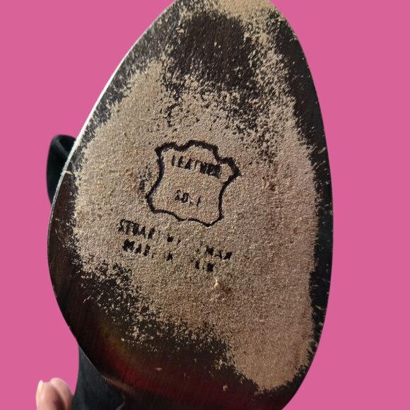 Stuart Weitzman  Suede Cageswoon Heels Round Toe Classic Womens Pumps Black 7.0M - Picture 13 of 16